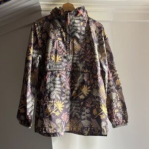 North Face leaves print pullover jacket/windbreaker